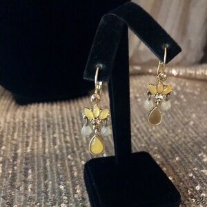 🌸Peach / gold delecate earrings🌺💕🌸